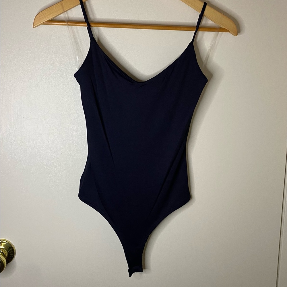 NWT WINDSOR Black Strap V Cut Bodysuit